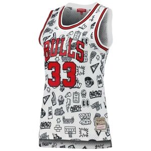 Women's Chicago Bulls Scottie Pippen 1997 Doodle Swingman Jersey NWT - SZ Small